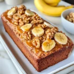 Homemade Caramel Banana Bread with Walnuts recipe photo