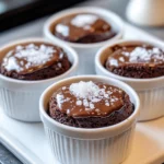 Homemade Chocolate Lava Cakes with Sea Salt & Caramel recipe photo