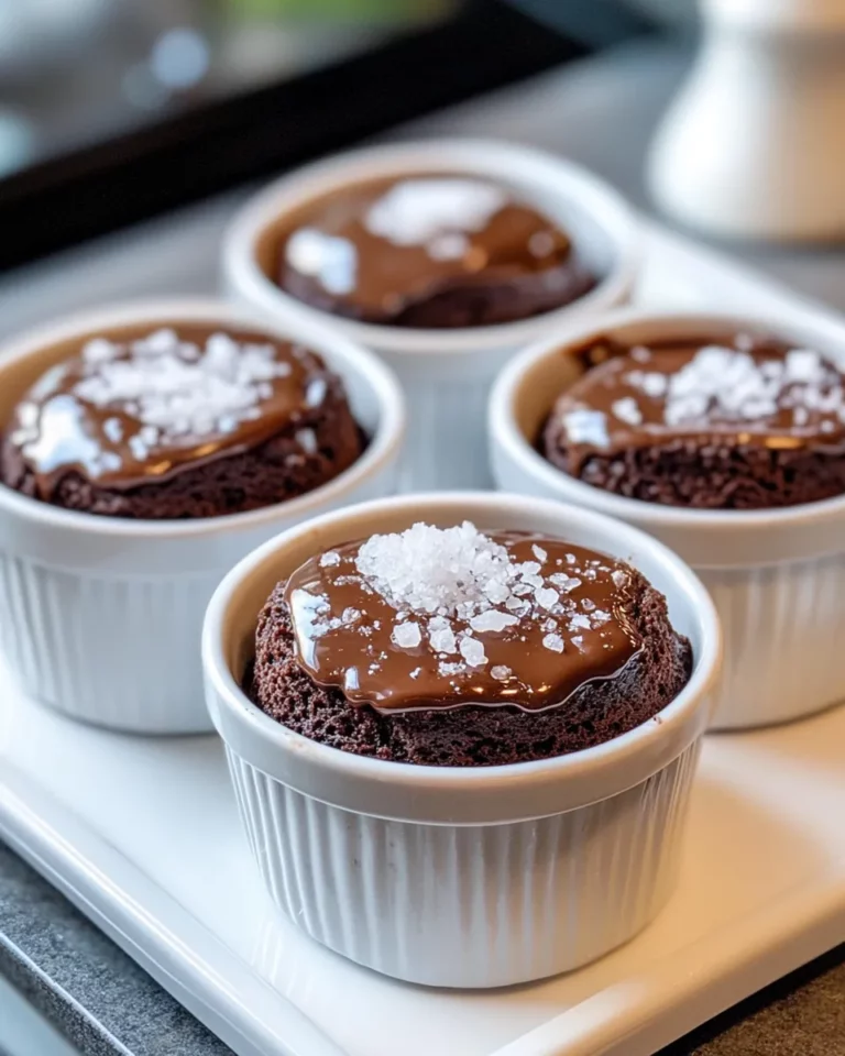 Homemade Chocolate Lava Cakes with Sea Salt & Caramel recipe photo