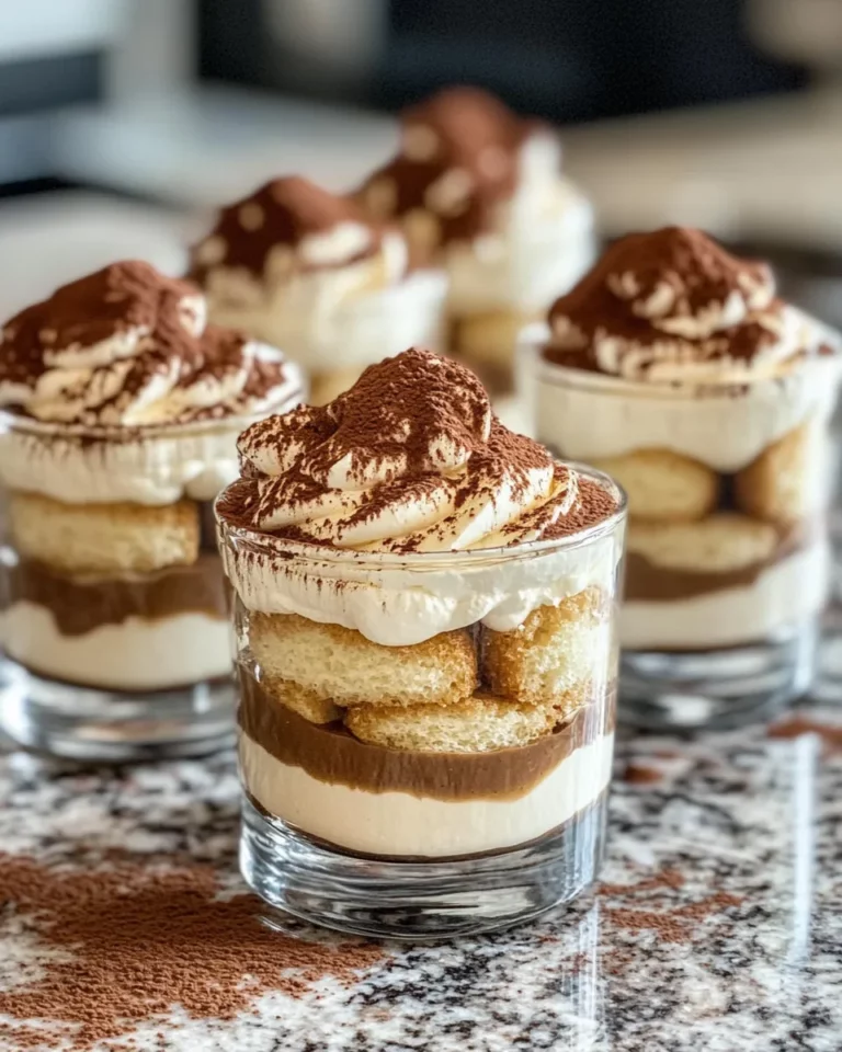 Homemade Classic Tiramisu Cups with Cocoa Dust recipe photo