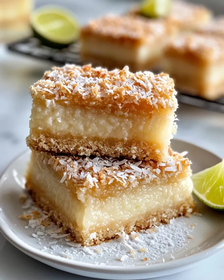 Homemade Coconut Lime Bars with Toasted Shredded Coconut recipe photo