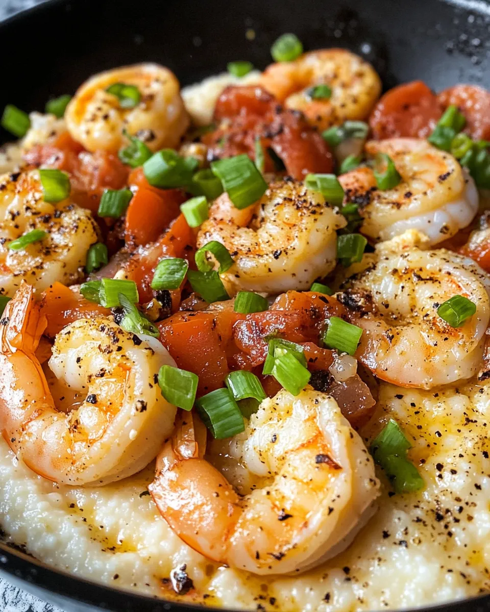 Classic Creamy Cajun Shrimp & Grits Skillet dish photo