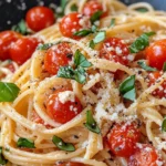 Homemade Creamy Mascarpone Tomato Pasta with Basil recipe photo