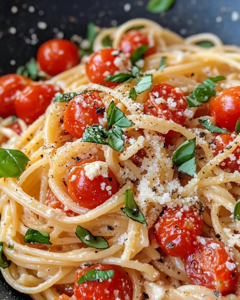 Homemade Creamy Mascarpone Tomato Pasta with Basil recipe photo