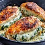 Homemade Creamy Spinach Artichoke Stuffed Chicken Breast recipe photo