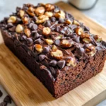 Homemade Double Chocolate Zucchini Bread with Walnuts recipe photo