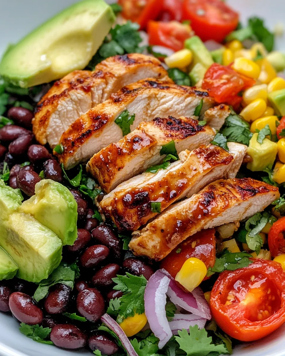 Homemade Honey Chipotle Chicken & Black Bean Salad photo