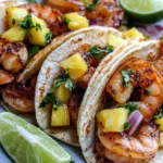 Homemade Honey Lime Shrimp Tacos with Pineapple Salsa photo