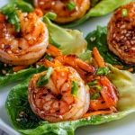 Homemade Honey Sriracha Shrimp Lettuce Wraps recipe photo