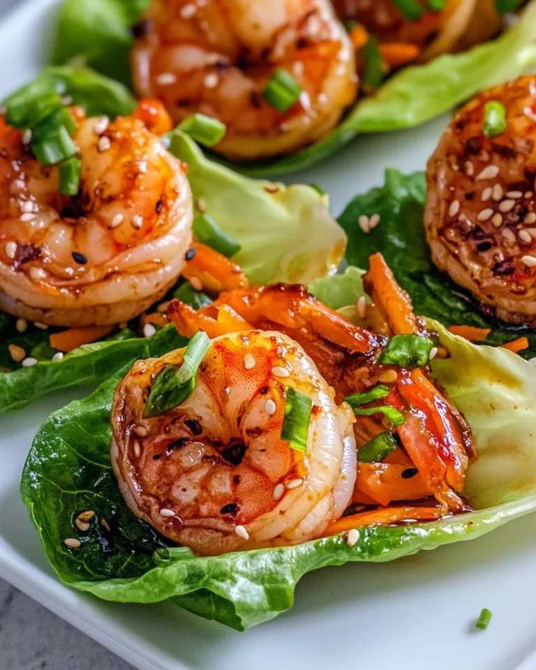 Homemade Honey Sriracha Shrimp Lettuce Wraps recipe photo