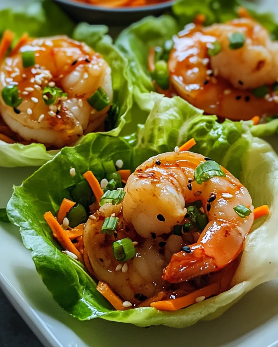 Classic Honey Sriracha Shrimp Lettuce Wraps dish photo