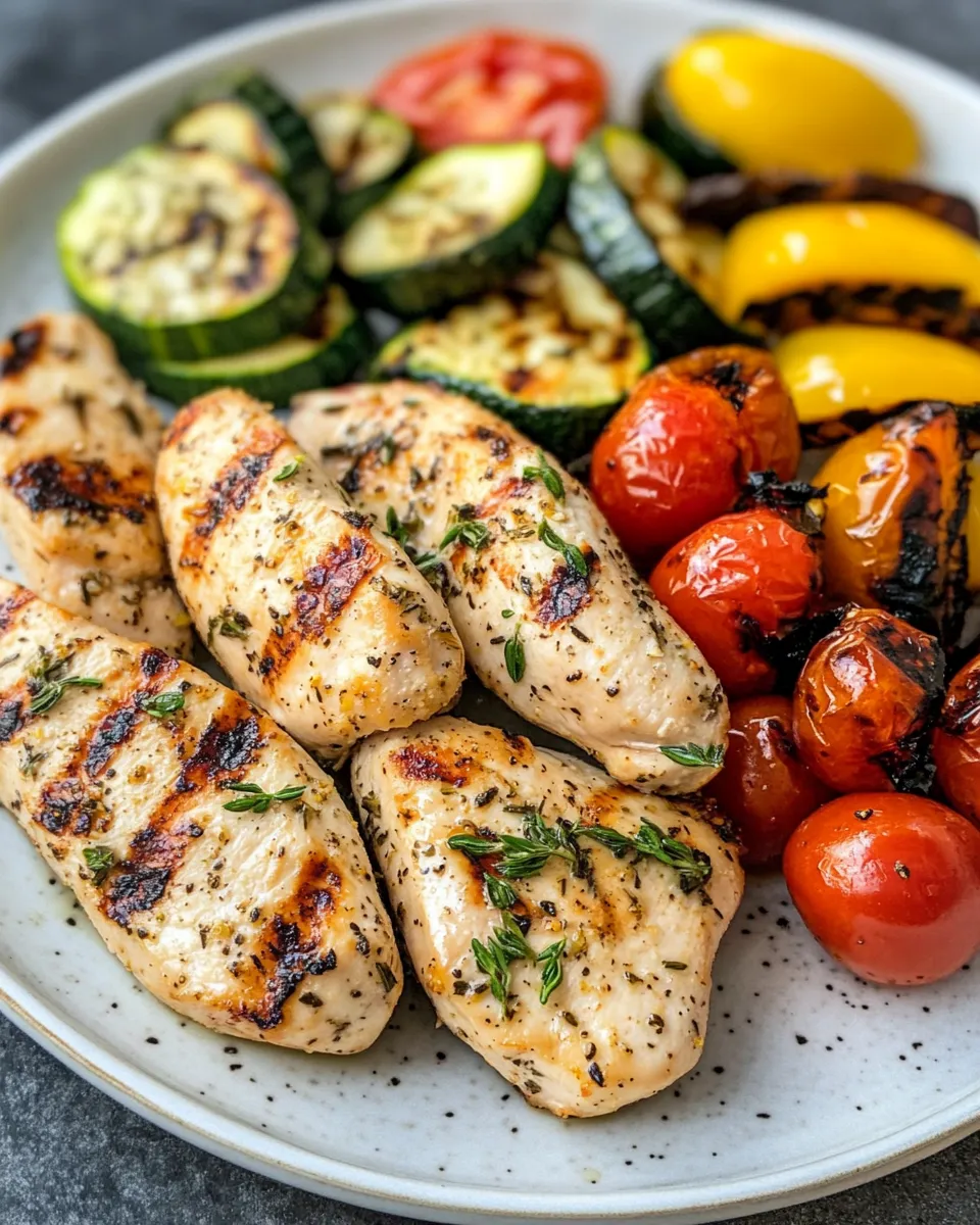 Classic Lemon Herb Grilled Chicken & Summer Veggie Medley image
