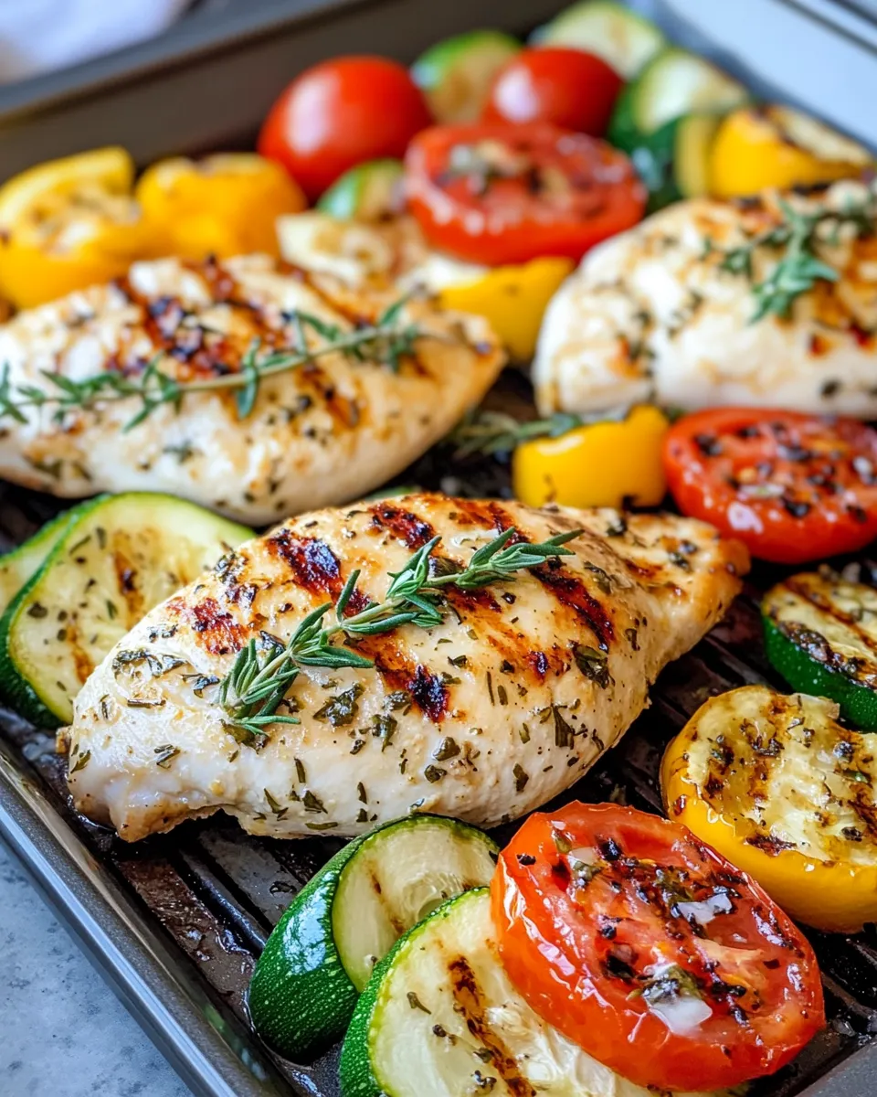 Easy Lemon Herb Grilled Chicken & Summer Veggie Medley recipe image