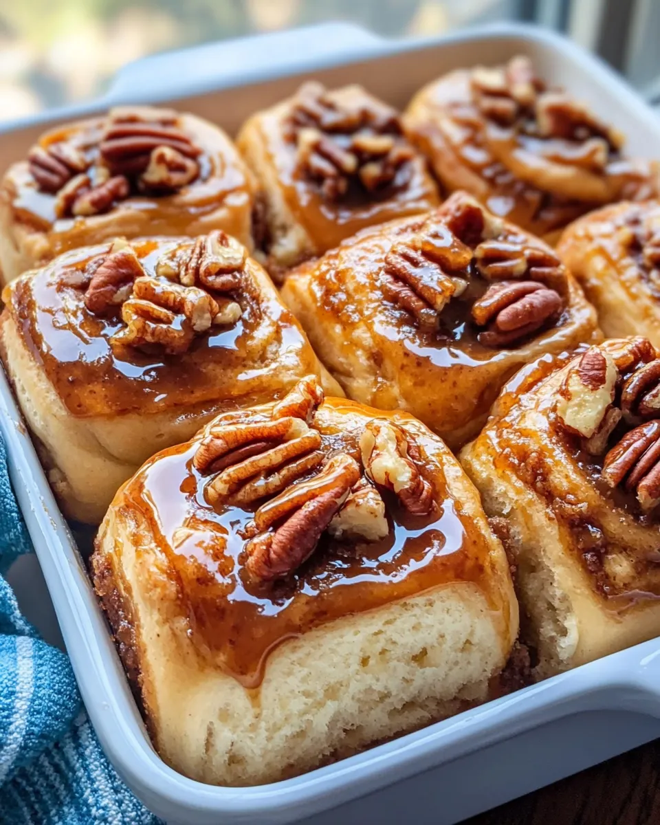 Classic Maple Pecan Sticky Buns with Caramel Glaze recipe image