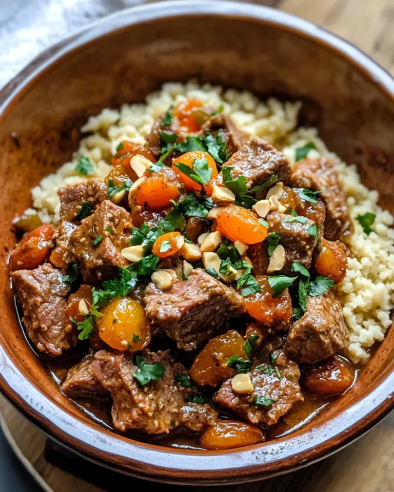 Homemade Moroccan Lamb Tagine with Apricots & Almonds recipe photo