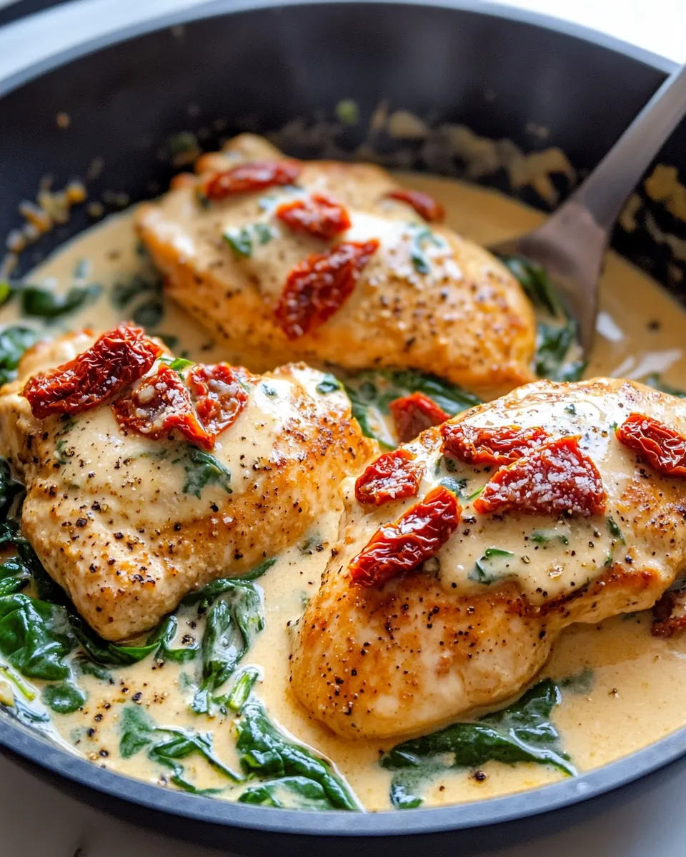 Classic One-Pan Creamy Sun-Dried Tomato Chicken dish photo