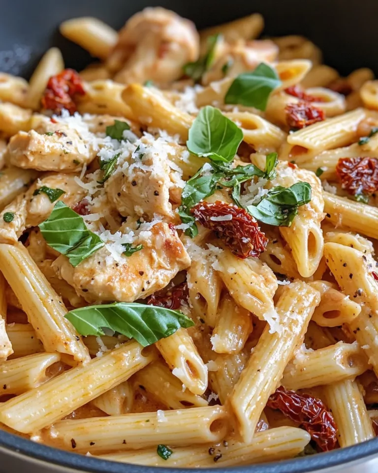 Homemade One-Pot Creamy Sun-Dried Tomato Pasta with Chicken recipe photo