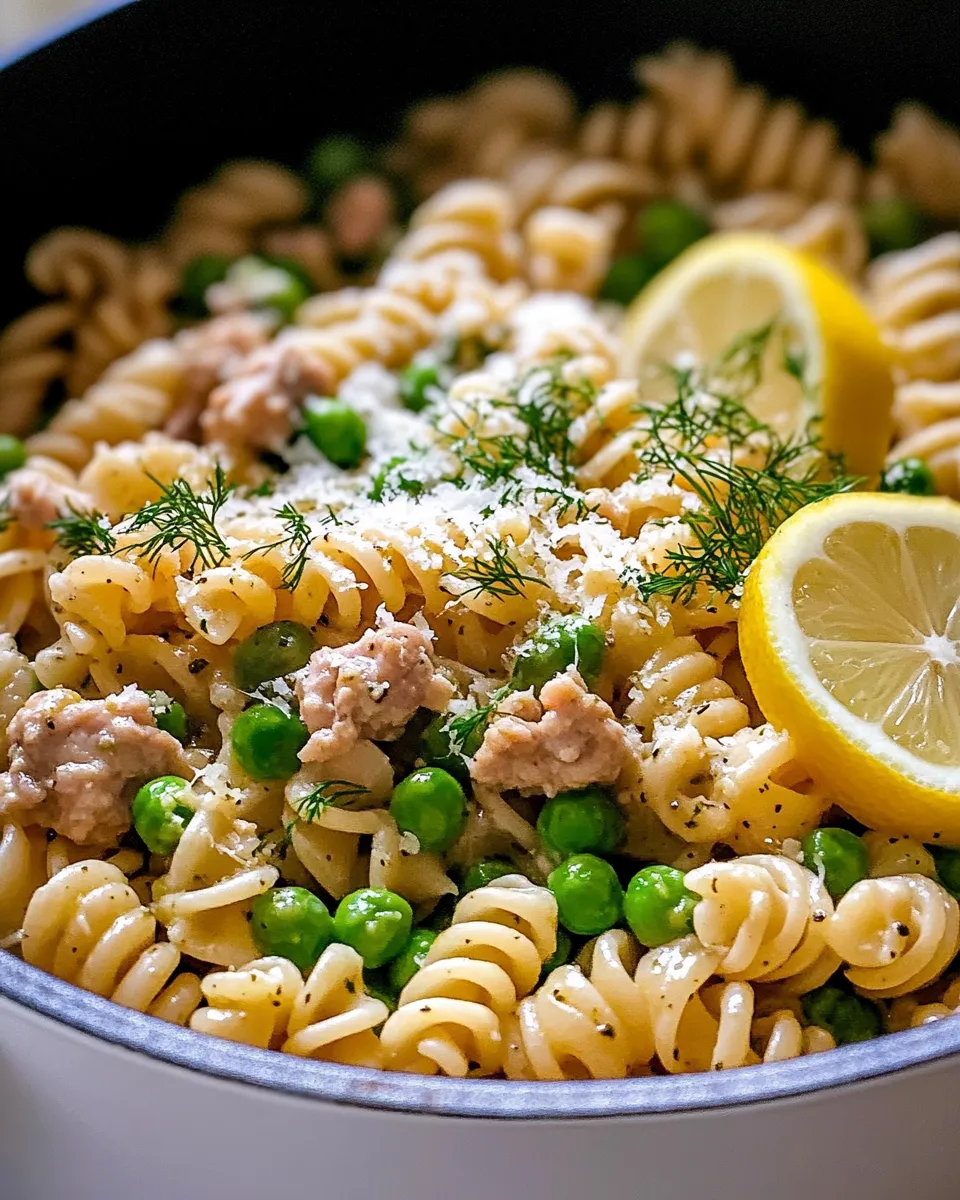 Classic One-Pot Lemon Dill Turkey Pasta with Peas dish photo