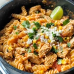 Homemade One-Pot Mexican Street Corn Pasta with Chicken photo