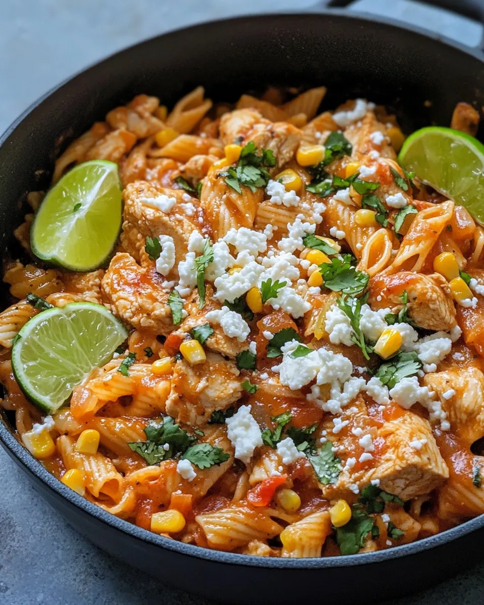 Classic One-Pot Mexican Street Corn Pasta with Chicken recipe image