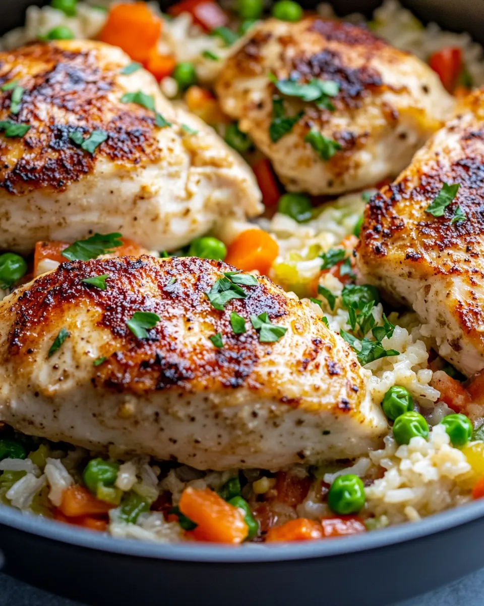 Easy One-Skillet Ranch Chicken & Rice Bake recipe photo