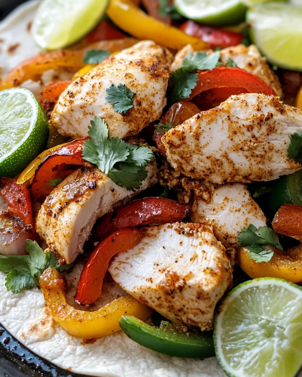 Delicious Sheet-Pan Fajita Chicken & Peppers Wraps plate image