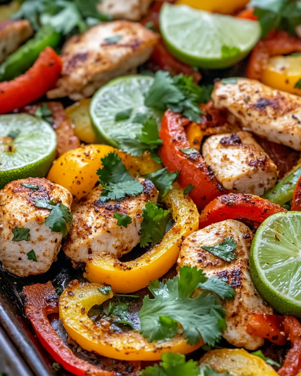Classic Sheet-Pan Greek Veggie & Chicken Fajitas dish photo