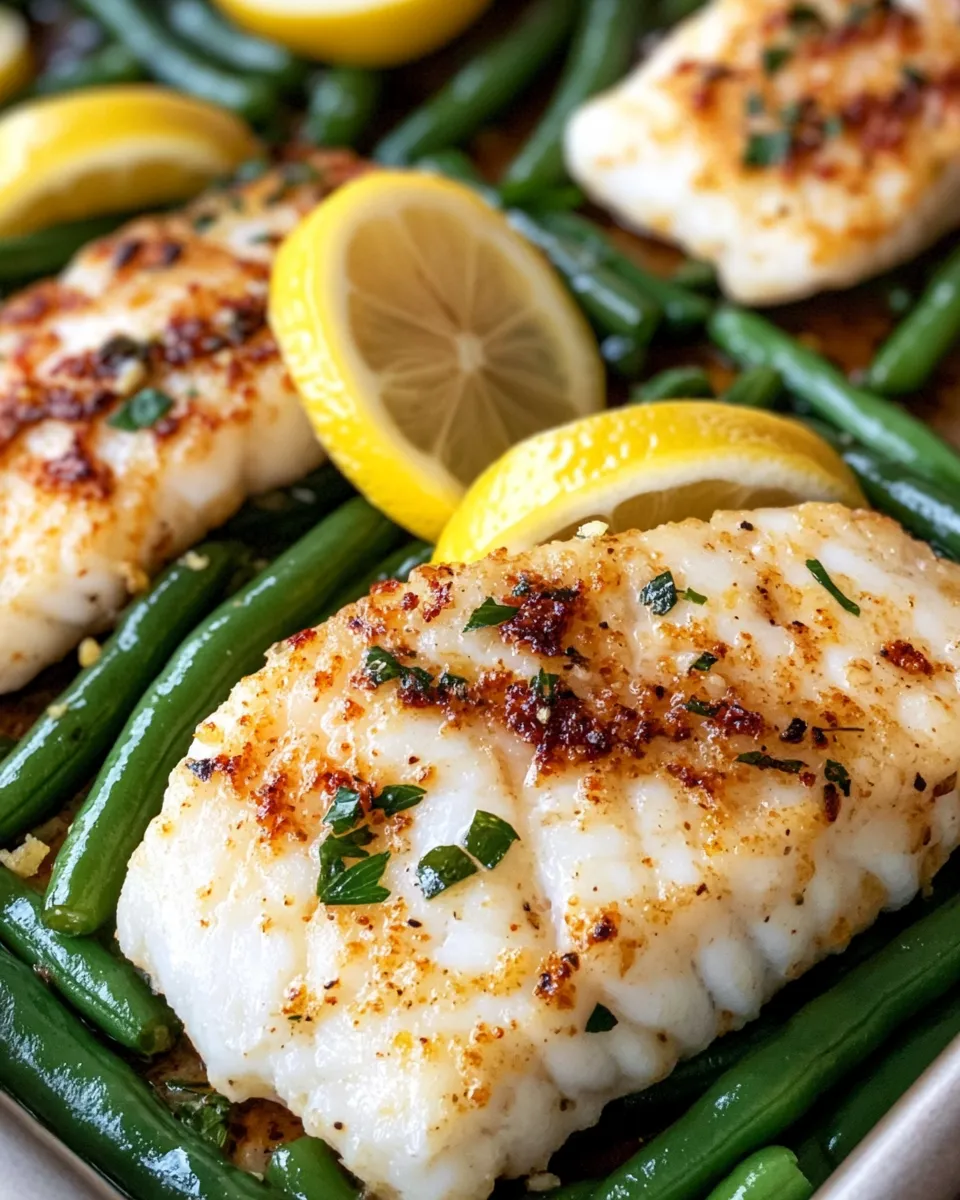 Homemade Sheet-Pan Lemon Garlic Cod with Green Beans photo