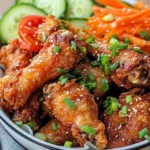 Homemade Spicy Korean Fried Chicken & Pickled Veggies photo
