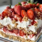 Homemade Strawberry Crunch Cake with Strawberry Drizzle photo