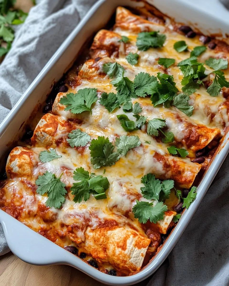 Classic Tex-Mex Chicken Enchilada Bake with Black Beans & Corn dish photo