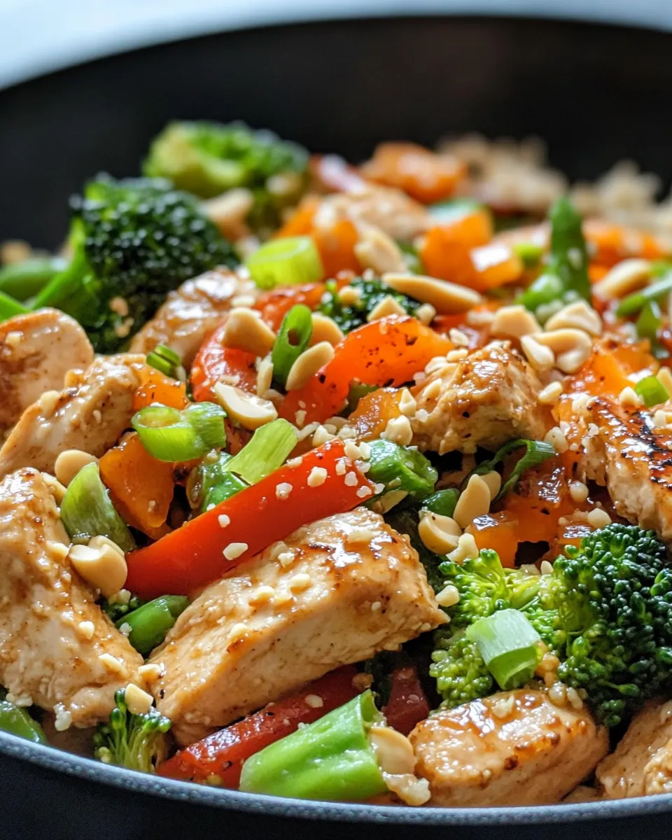 Classic Thai Peanut Chicken & Vegetable Stir-Fry dish photo