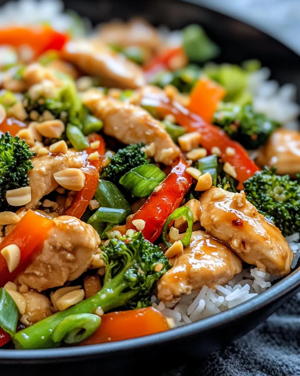 Delicious Thai Peanut Chicken & Vegetable Stir-Fry image