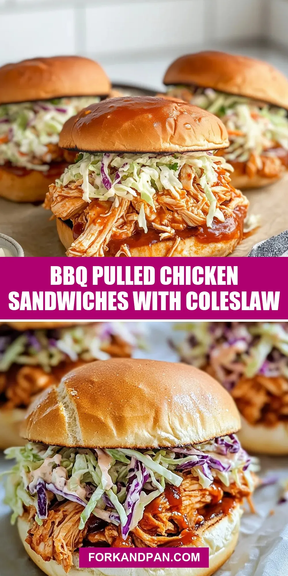 Bbq Pulled Chicken Sandwiches With Coleslaw (Tasty & Delicious)