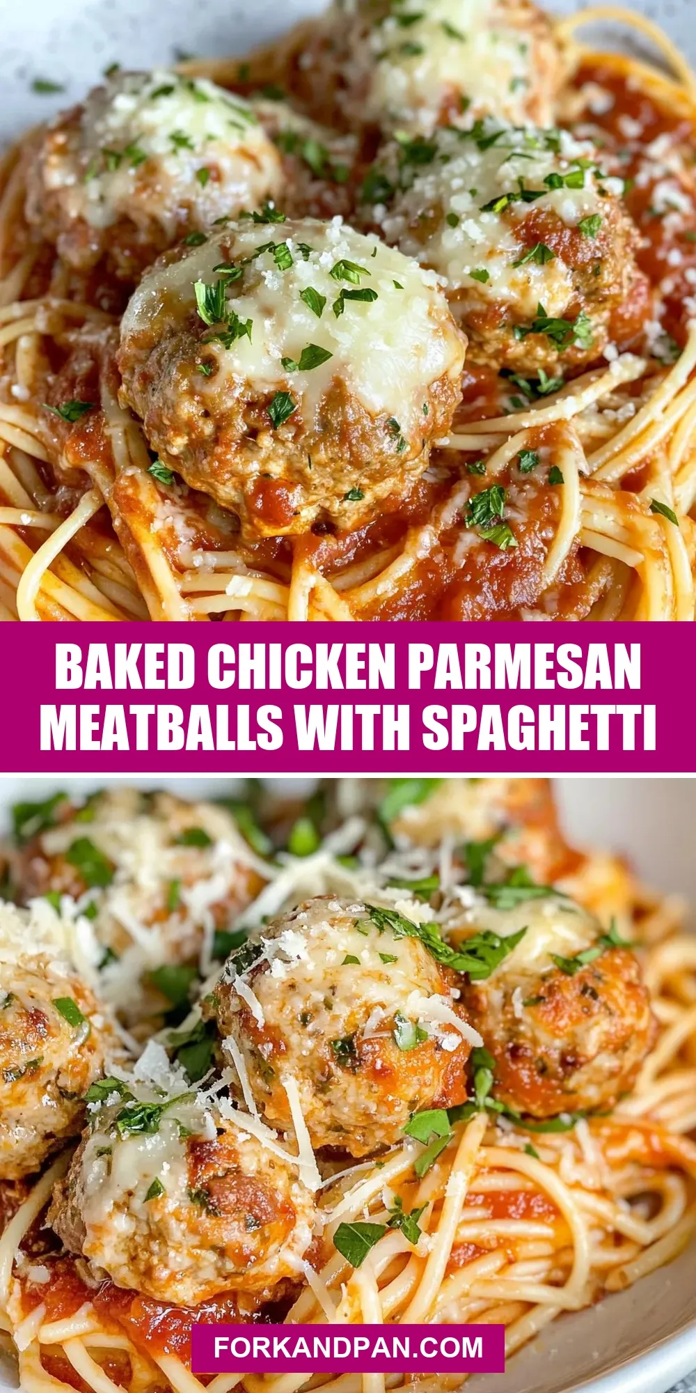 Easy Baked Chicken Parmesan Meatballs With Spaghetti Recipe