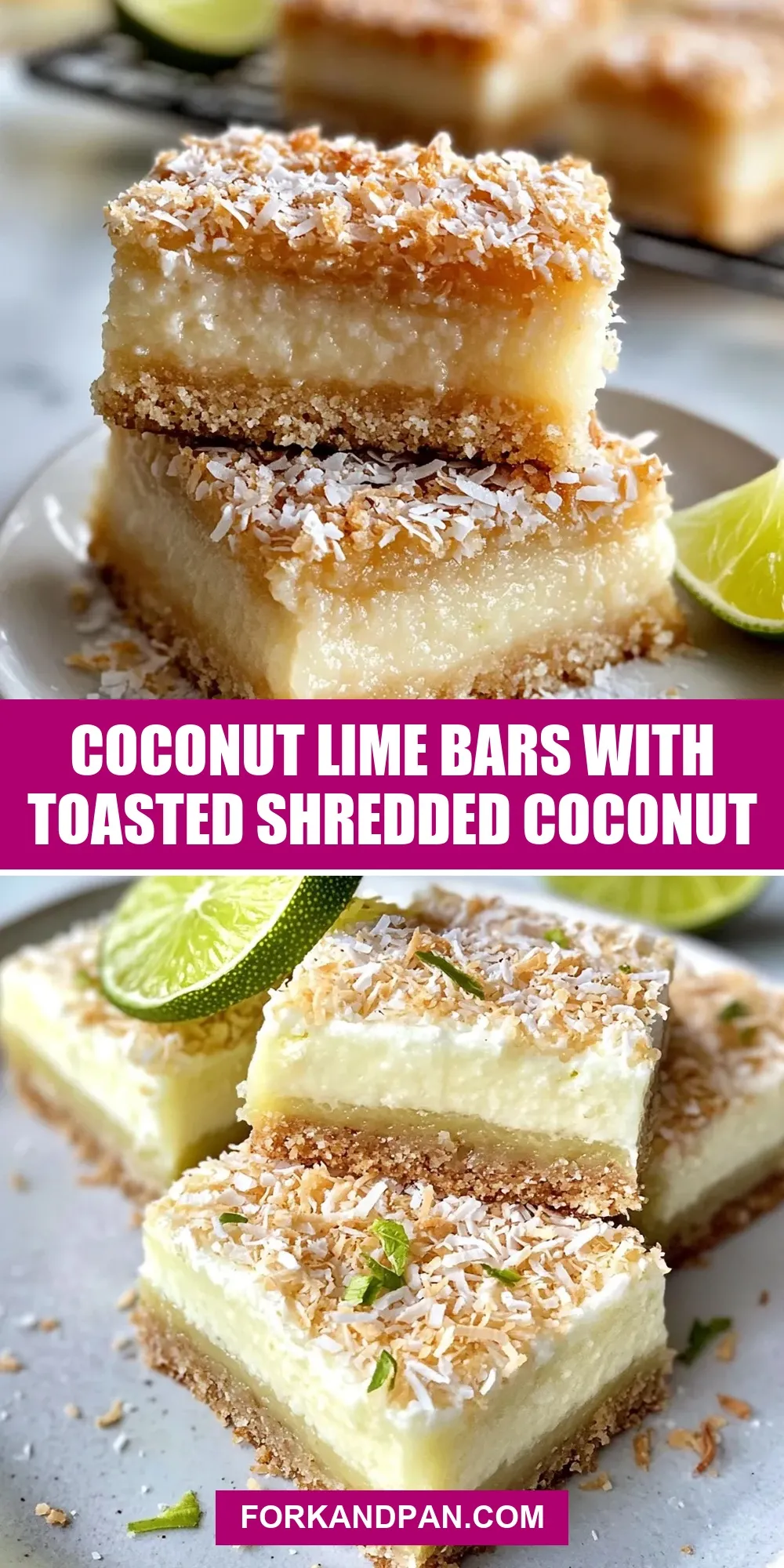 Coconut Lime Bars With Toasted Shredded Coconut Recipe