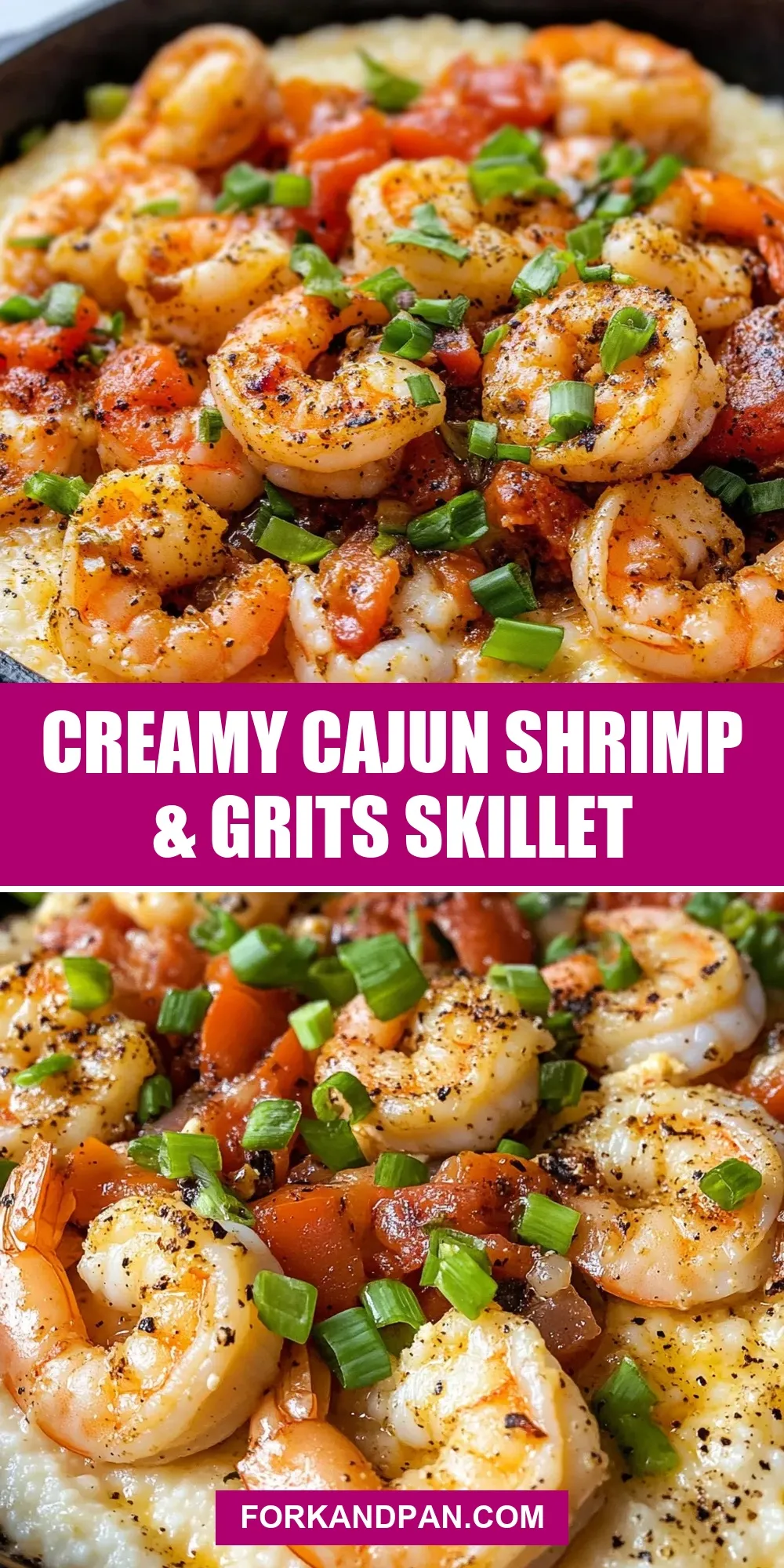 Creamy Cajun Shrimp & Grits Skillet (Healthy & Delicious)