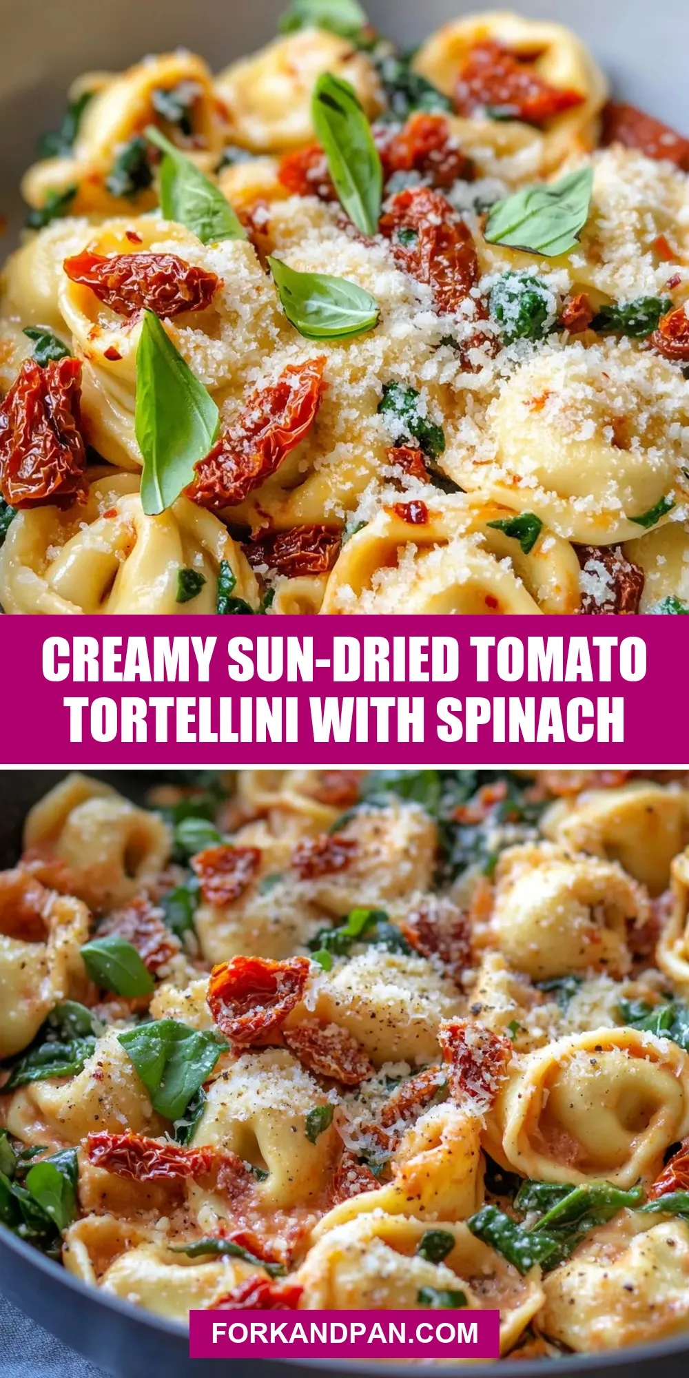 Creamy Sun-Dried Tomato Tortellini With Spinach (Easy & Delicious)
