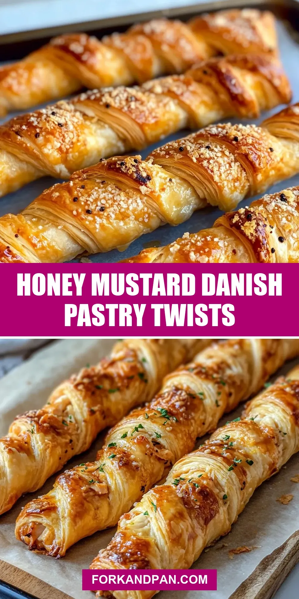 Easy Honey Mustard Danish Pastry Twists Recipe