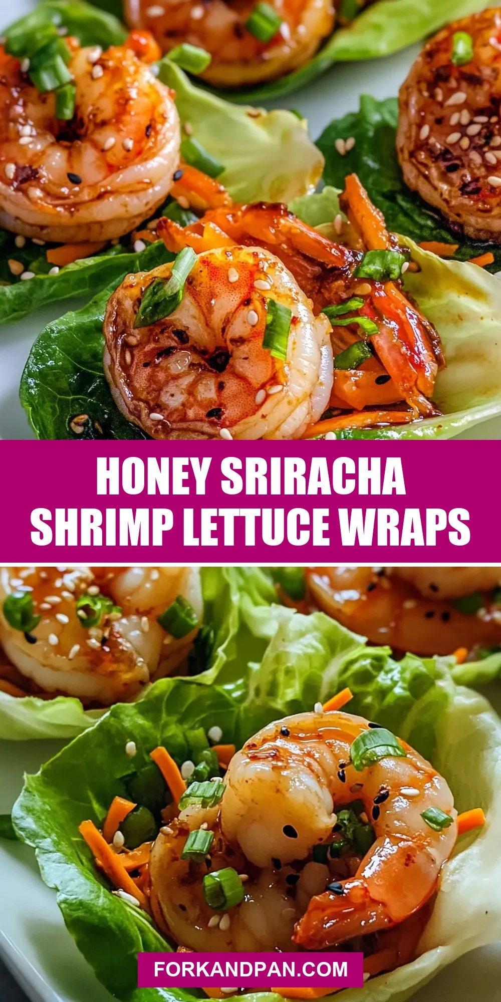 Easy Honey Sriracha Shrimp Lettuce Wraps Recipe