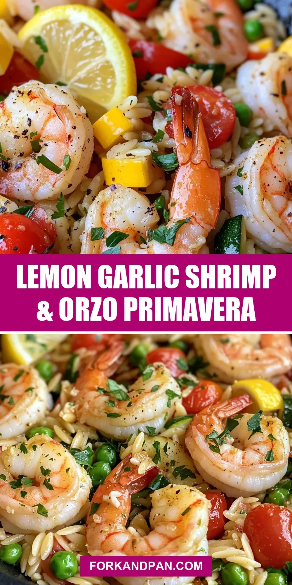 How To Make Tasty Lemon Garlic Shrimp & Orzo Primavera
