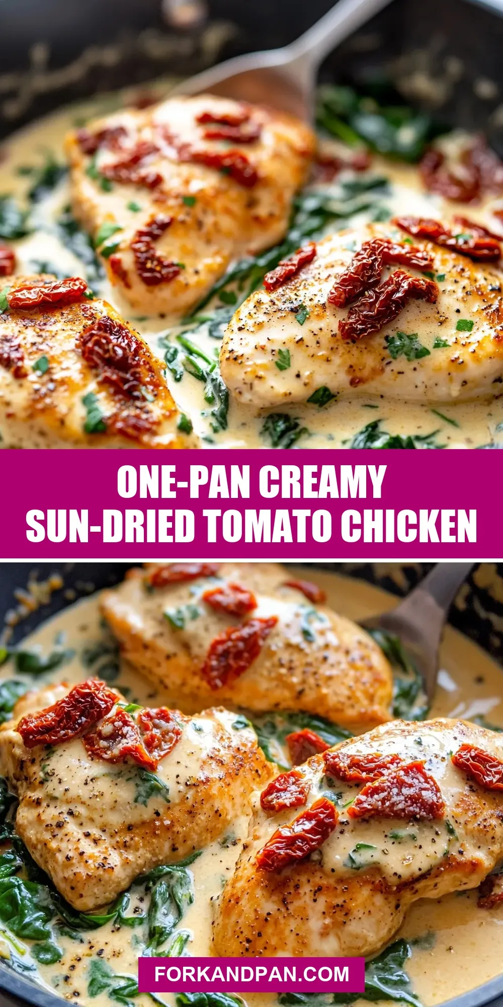 The Best One-Pan Creamy Sun-Dried Tomato Chicken Ever