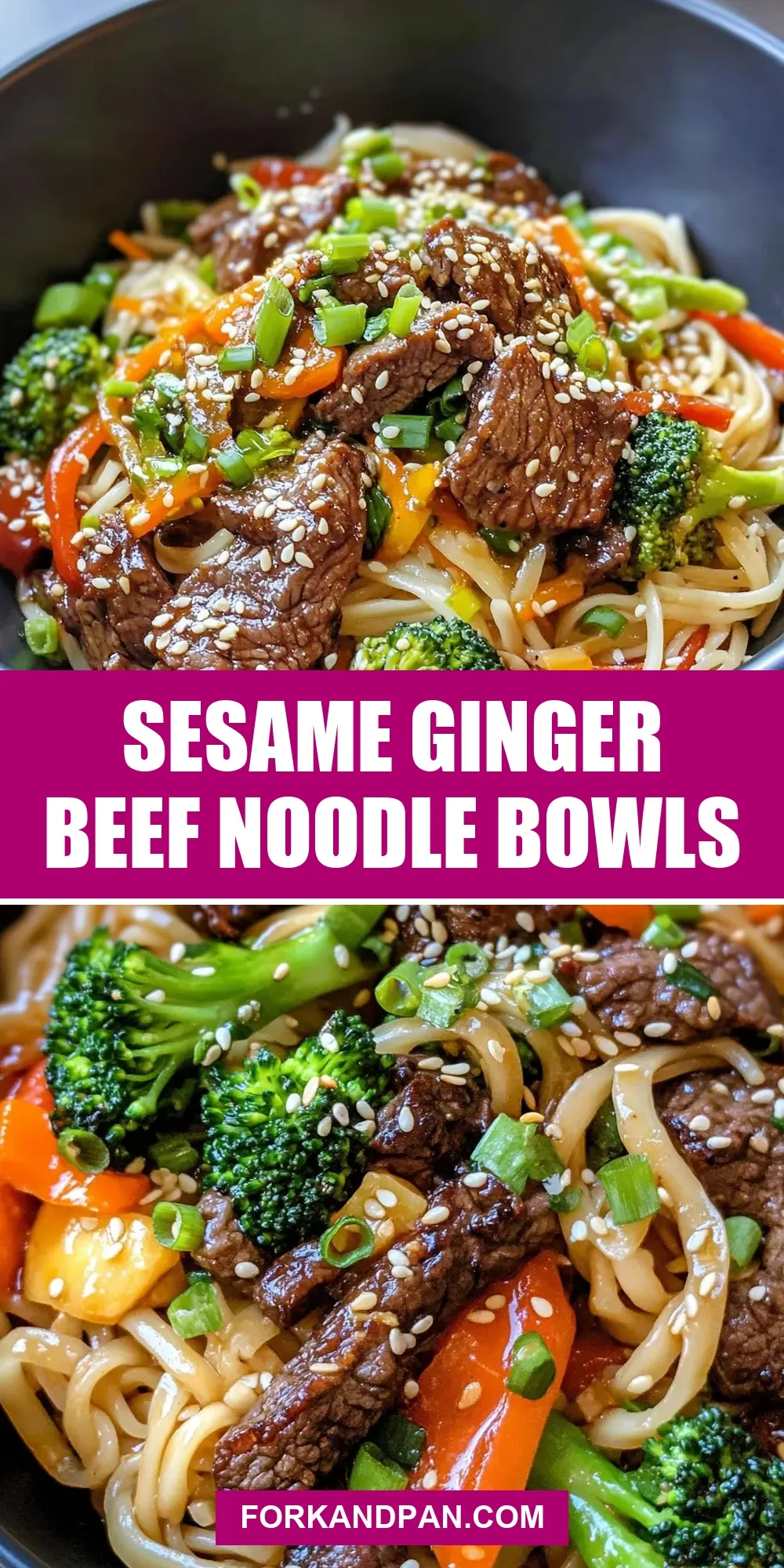 The Best Sesame Ginger Beef Noodle Bowls Ever