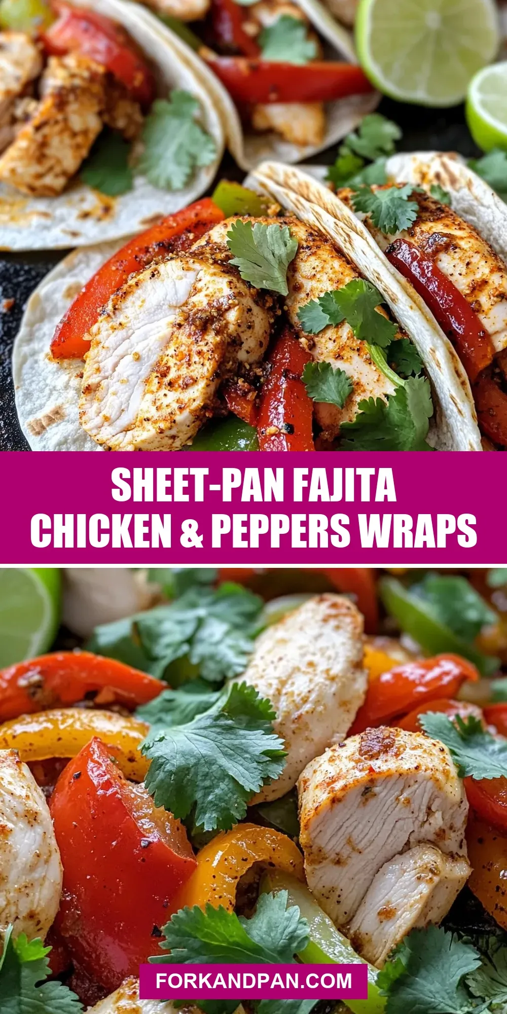 Easy Sheet-Pan Fajita Chicken & Peppers Wraps Recipe