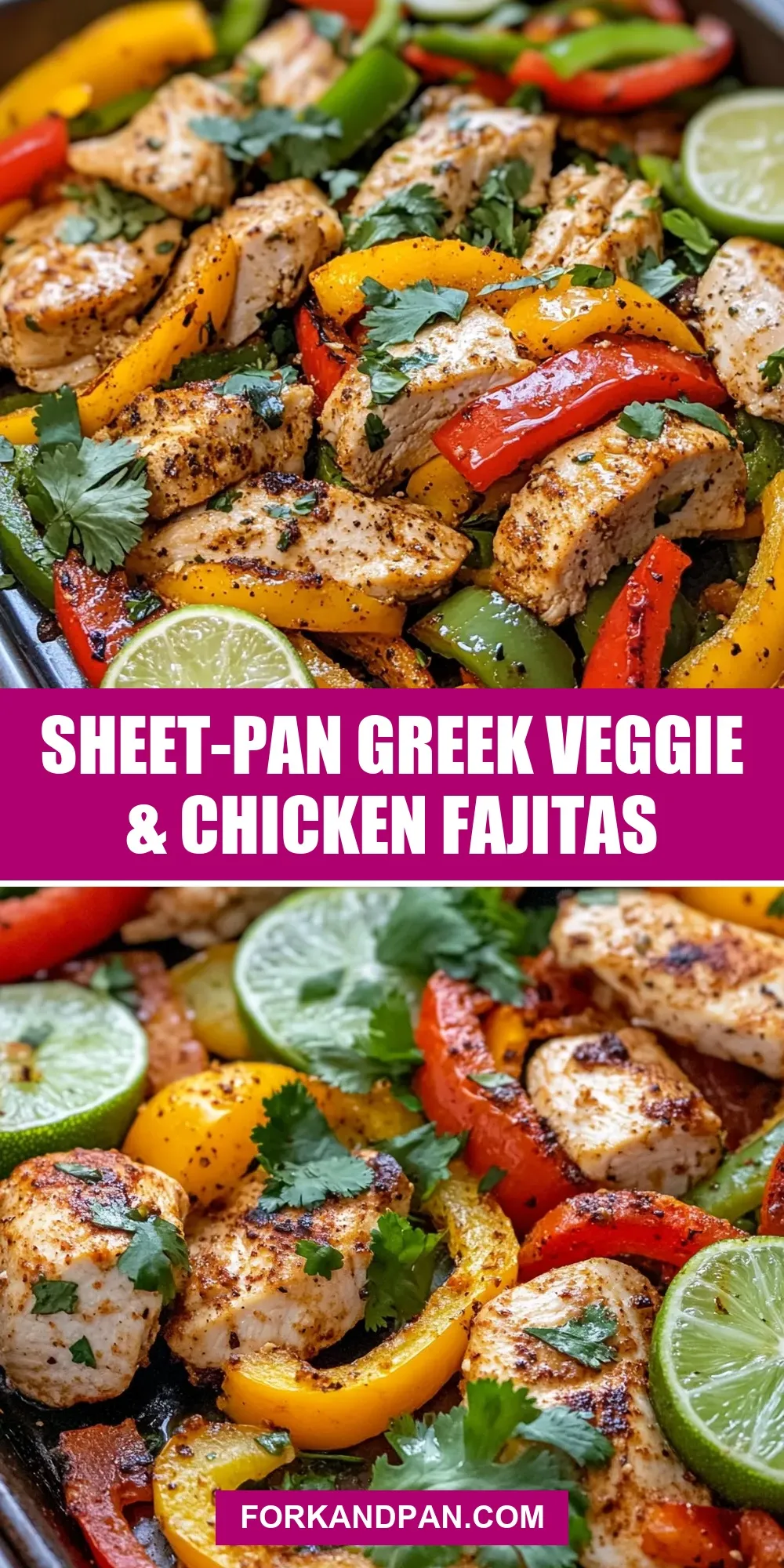 Sheet-Pan Greek Veggie & Chicken Fajitas Recipe