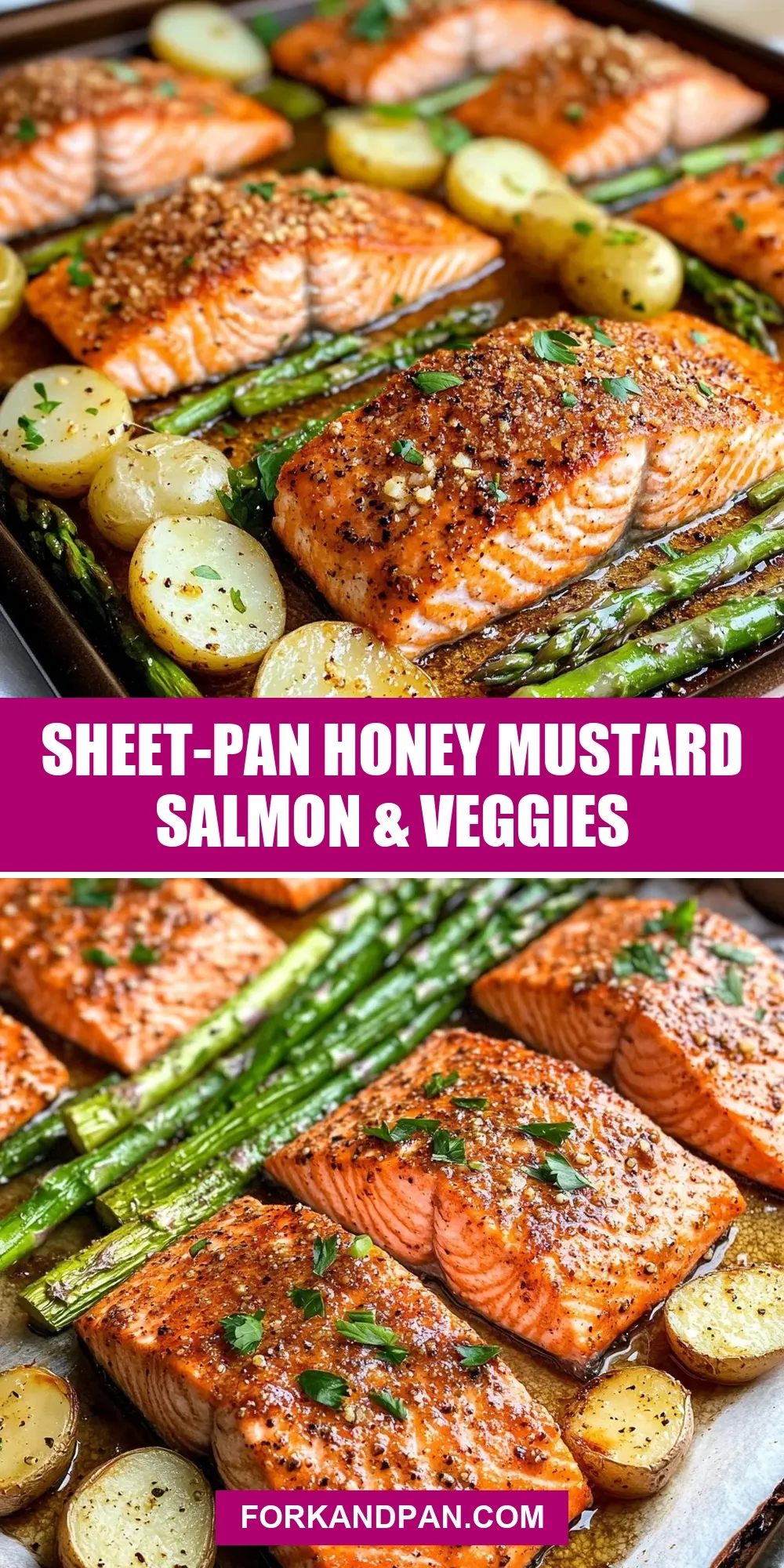 Easy Sheet-Pan Honey Mustard Salmon & Veggies Recipe