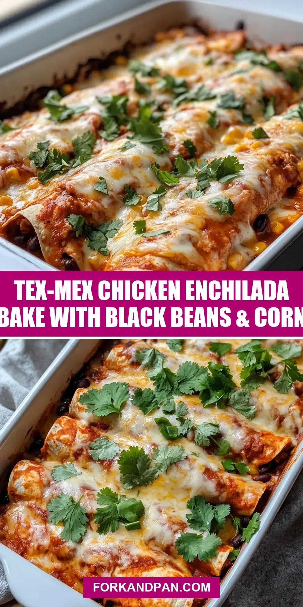 Tex-Mex Chicken Enchilada Bake With Black Beans & Corn (Fresh & Delicious)