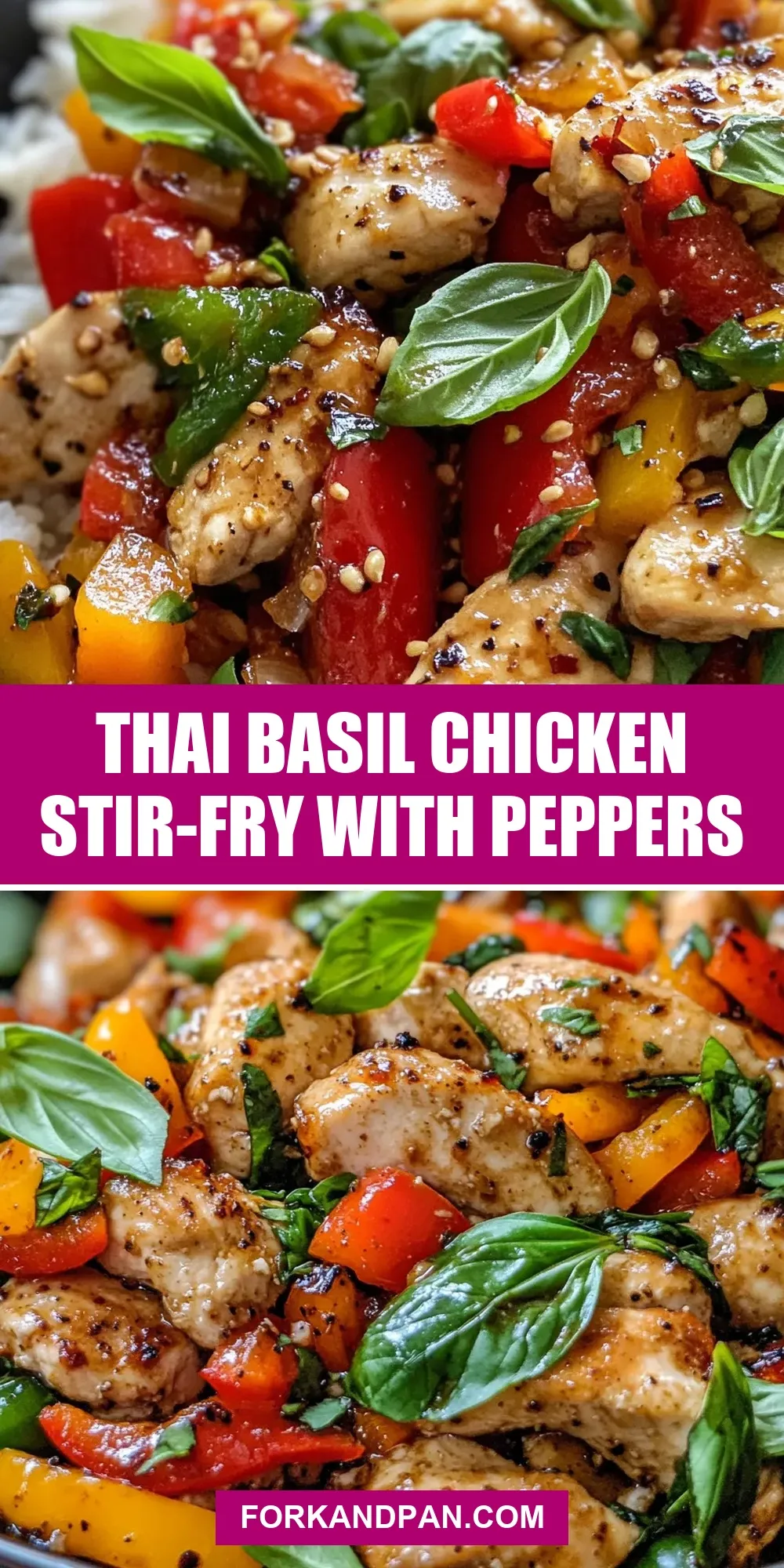 Thai Basil Chicken Stir-Fry With Peppers Recipe