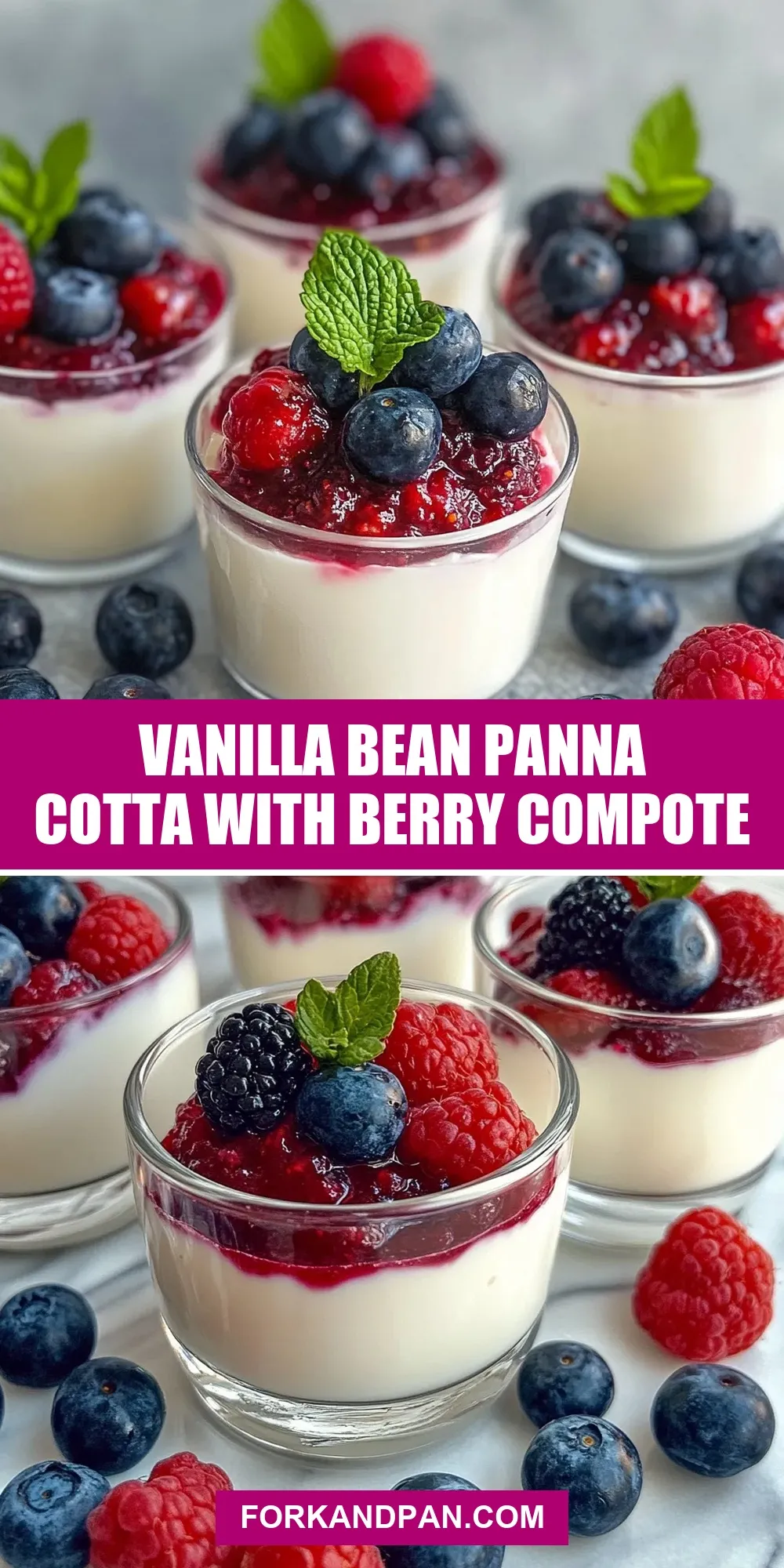 Vanilla Bean Panna Cotta With Berry Compote Recipe