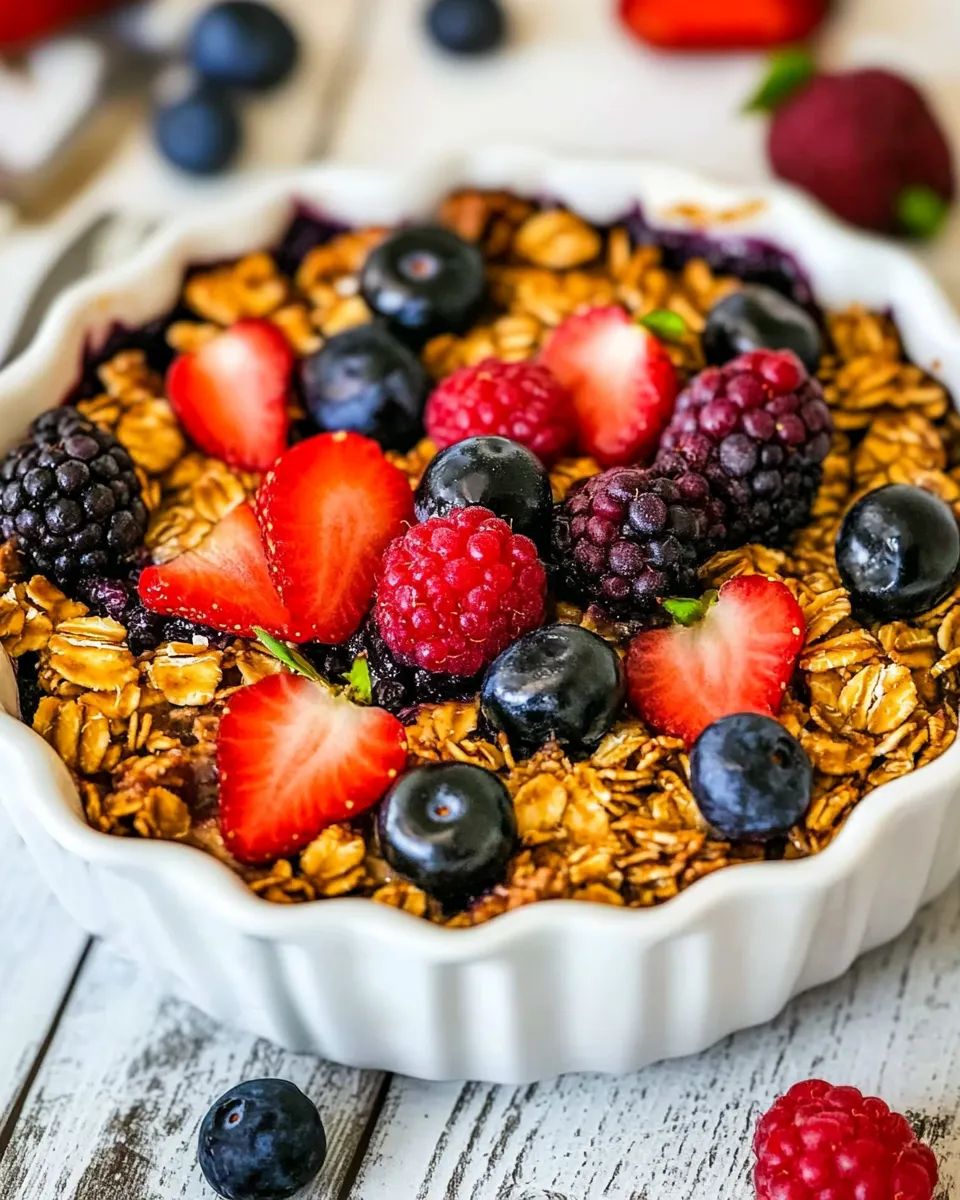 Homemade Berry Baked Oatmeal photo